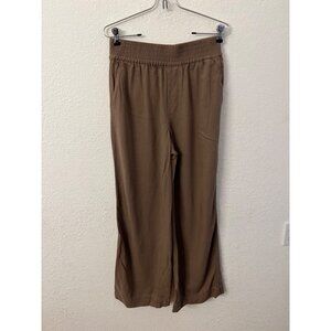 Madewell drapeweave Carley wide leg brown pants women size Small tall